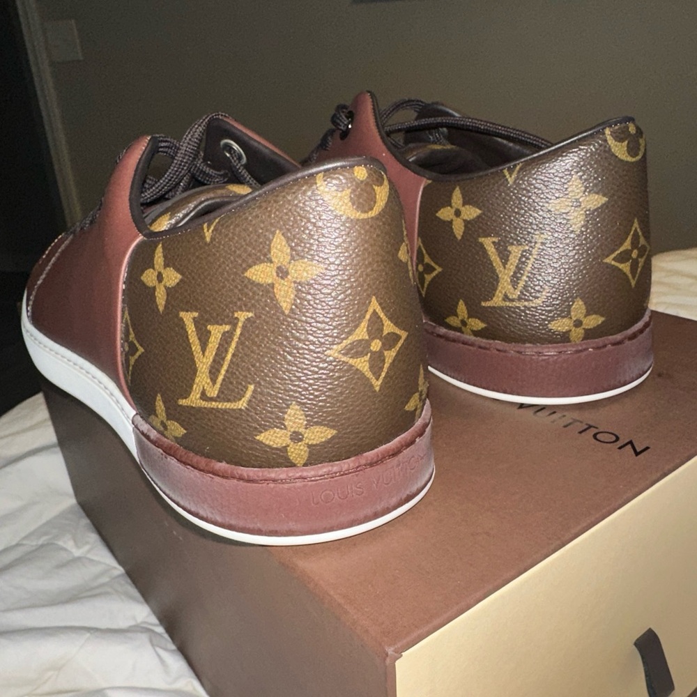 Louis Vuitton Brown and Gold Sneakers - Picture 2 of 10